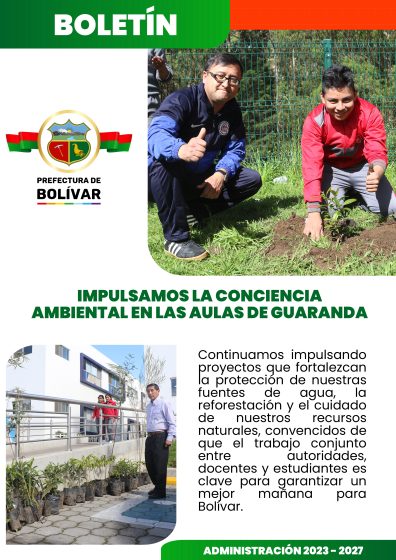 IMPULSAMOS LA CONCIENCIA AMBIENTAL EN LAS AULAS DE GUARANDA